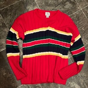 Vintage multi color Striped Women's Sweater